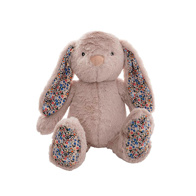 LUCY BUNNY PLUSH SOFT TOY BROWN (25cm seated)