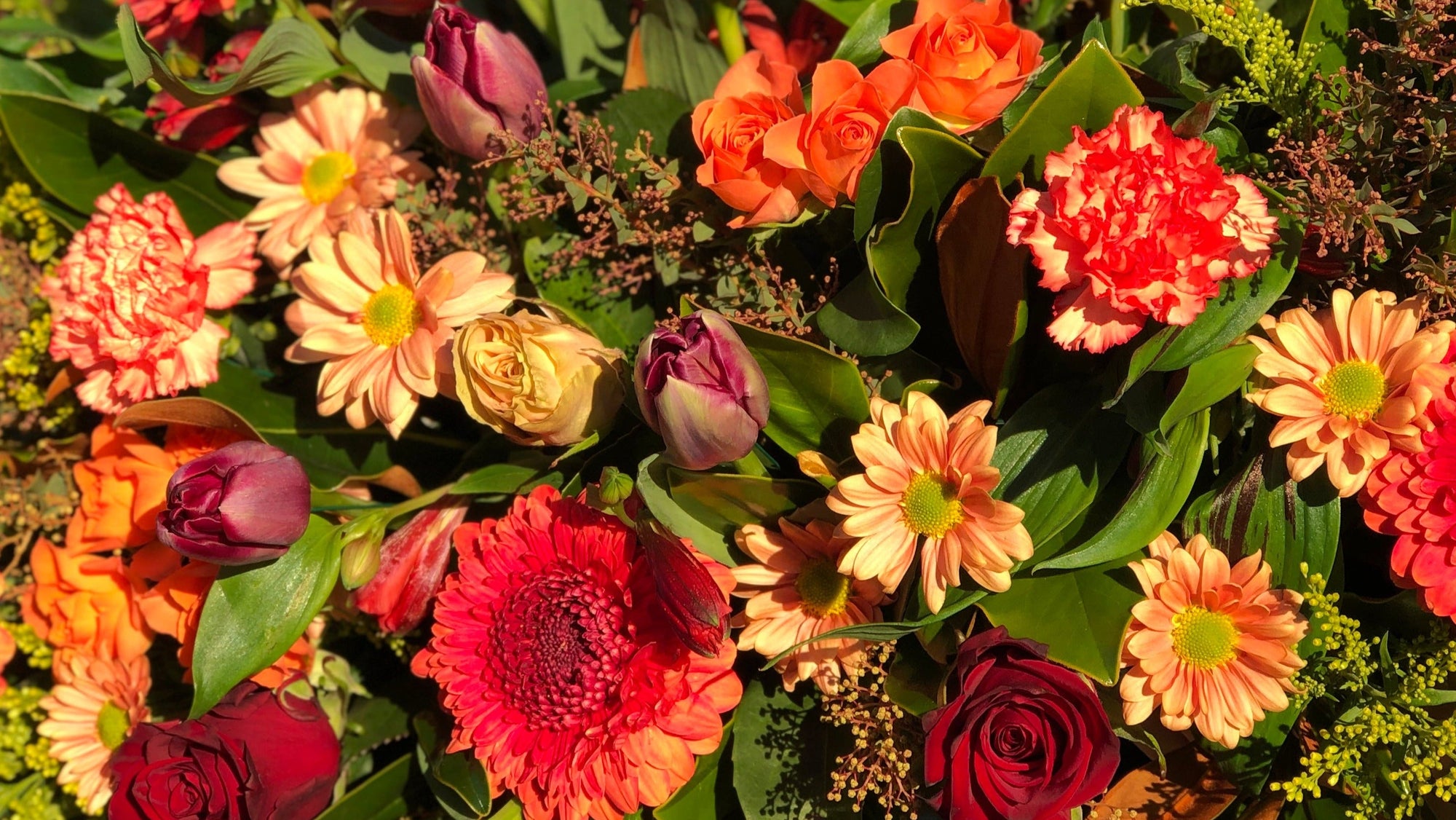 AUTUMNAL CASKET SPRAY