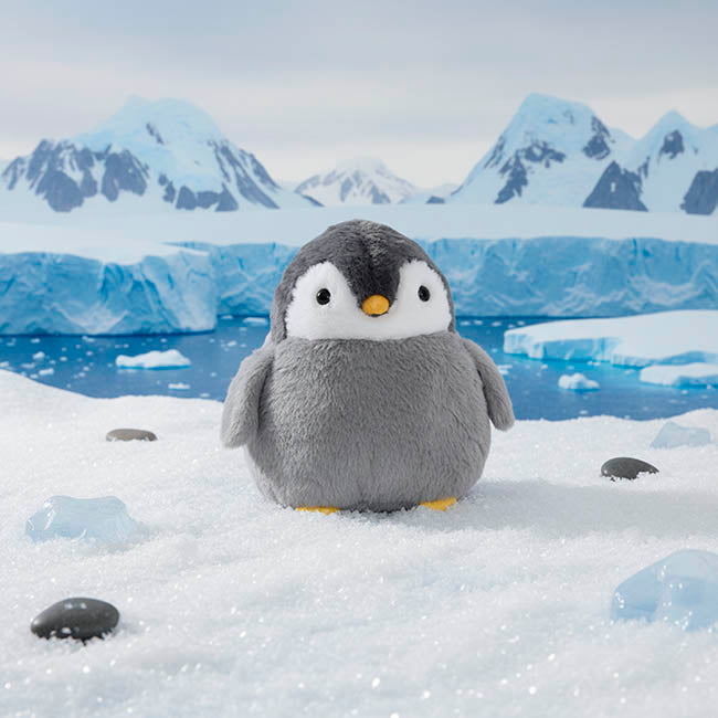 Rony the Penguin Eco Plush Soft Toy Grey