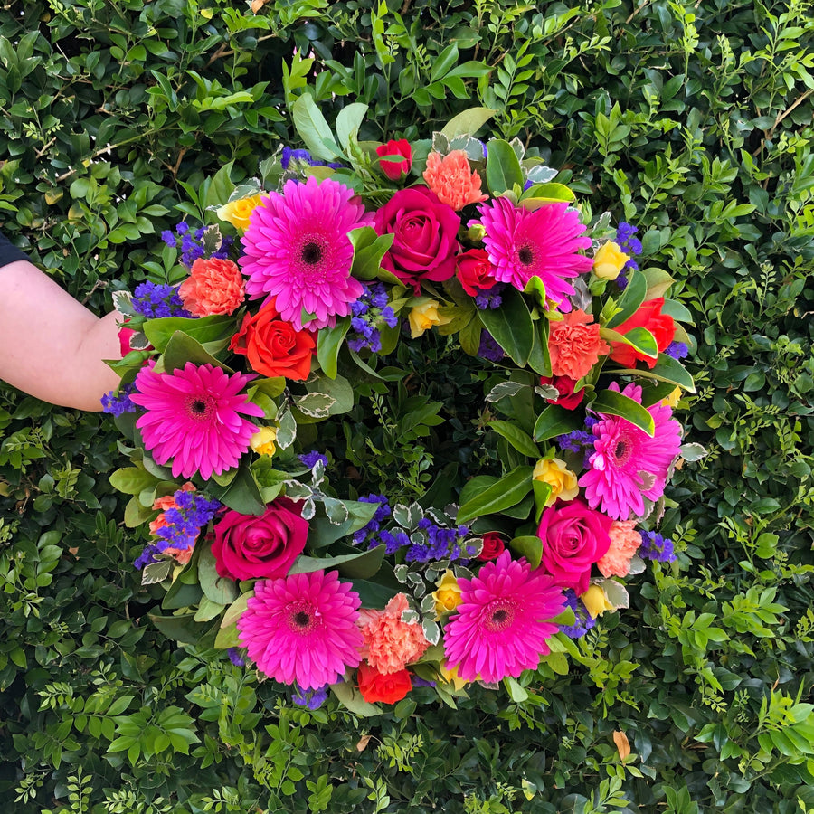 LARGE BRIGHT WREATH Northside Flower Market Brisbane