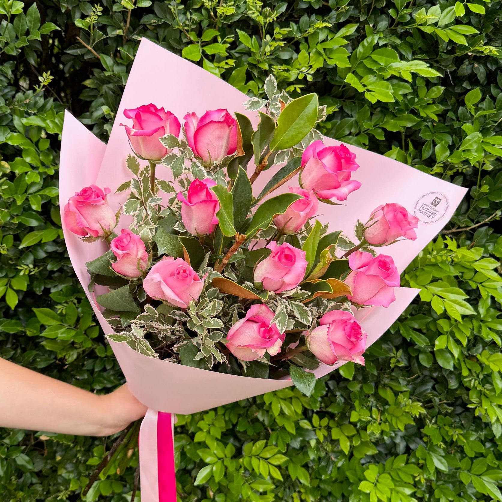 DOZEN ROSE BOUQUET - PINK
