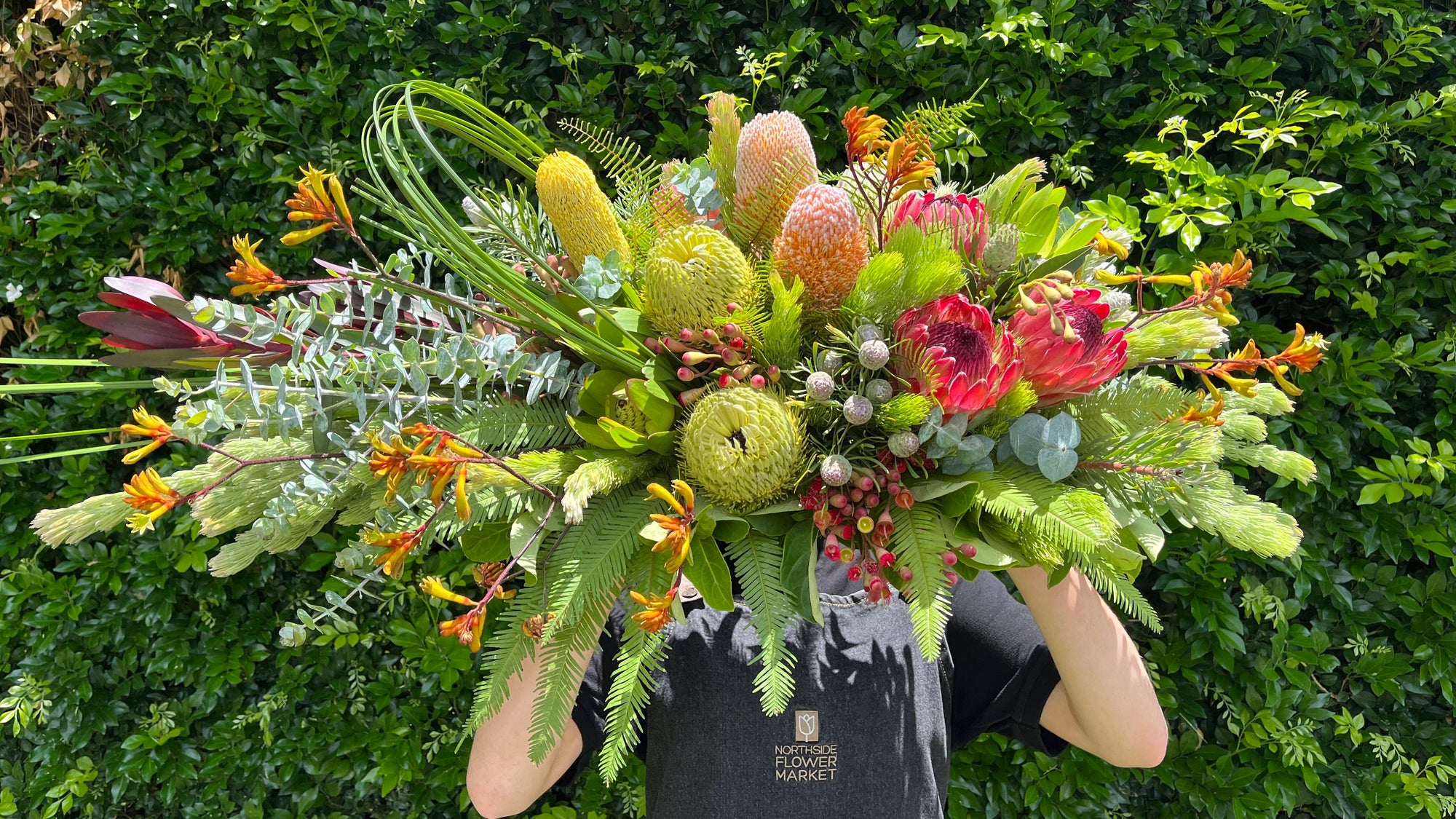 GROUPED NATIVE CASKET SPRAY