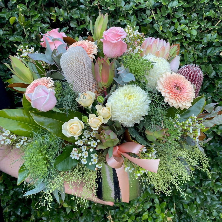 PASTEL ROMANTIC NATIVE ARRANGEMENT Northside Flower Market