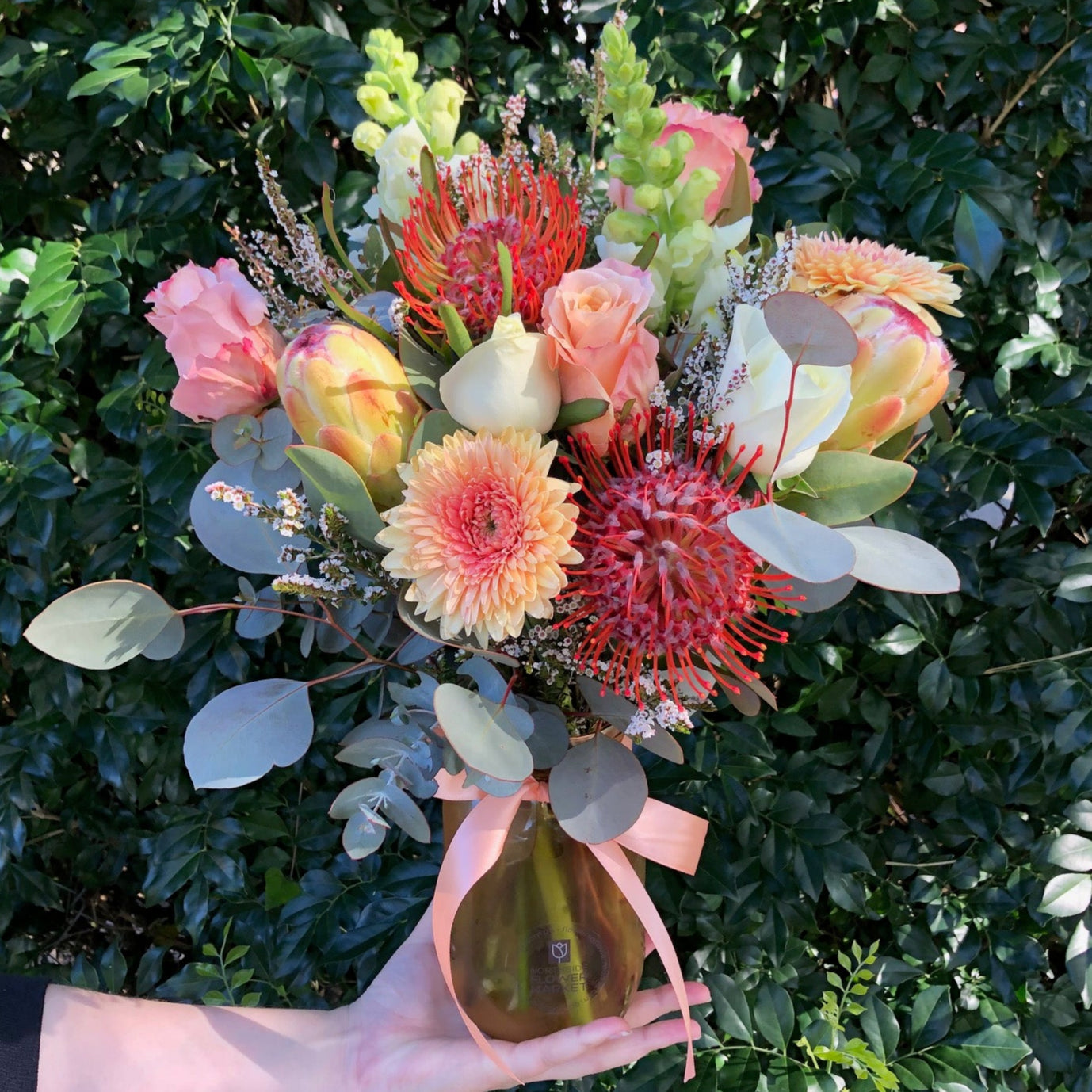 PASTEL ROMANTIC NATIVE FLORAL JAR