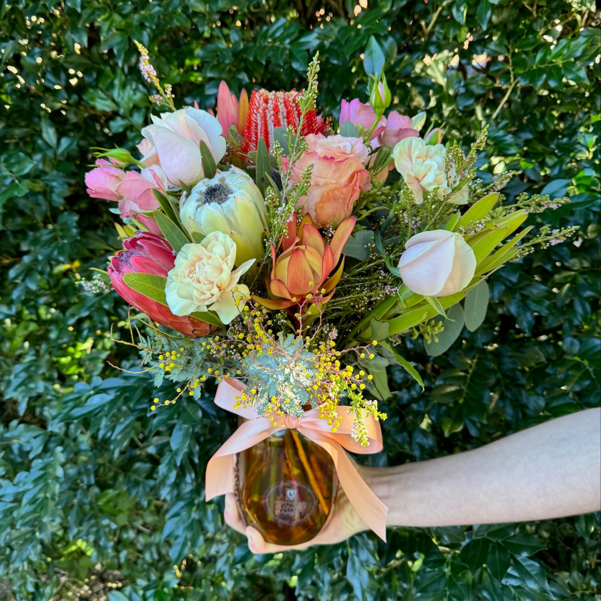 PASTEL ROMANTIC NATIVE FLORAL JAR