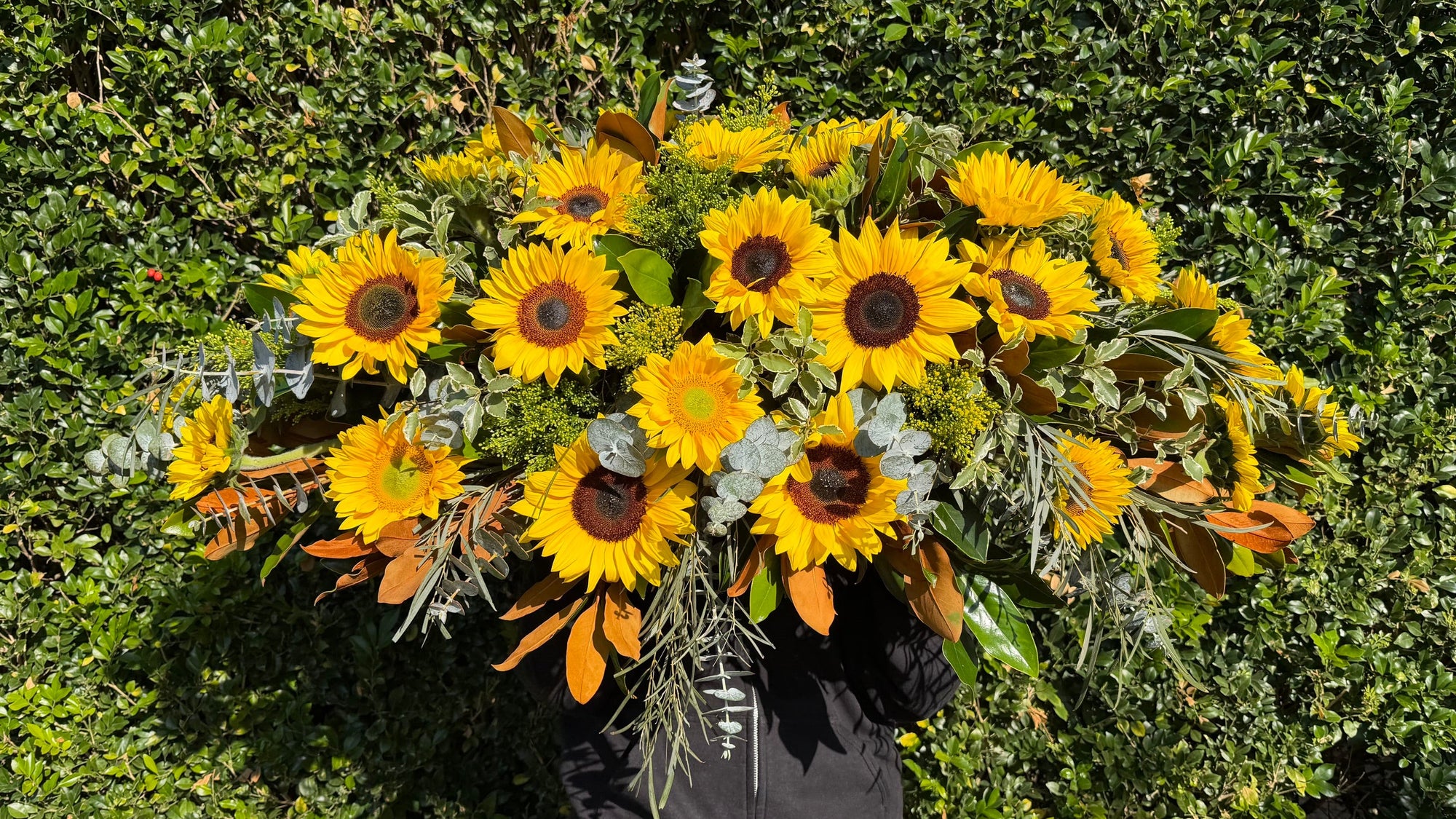 SUNFLOWER CASKET SPRAY